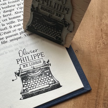Tampon Ex Libris Machine à écrire