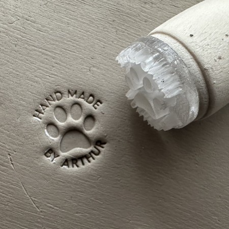 Tampon Signature pour poterie - Patte de Chien