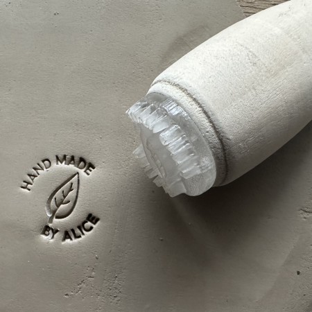 Tampon Signature pour poterie - Feuille