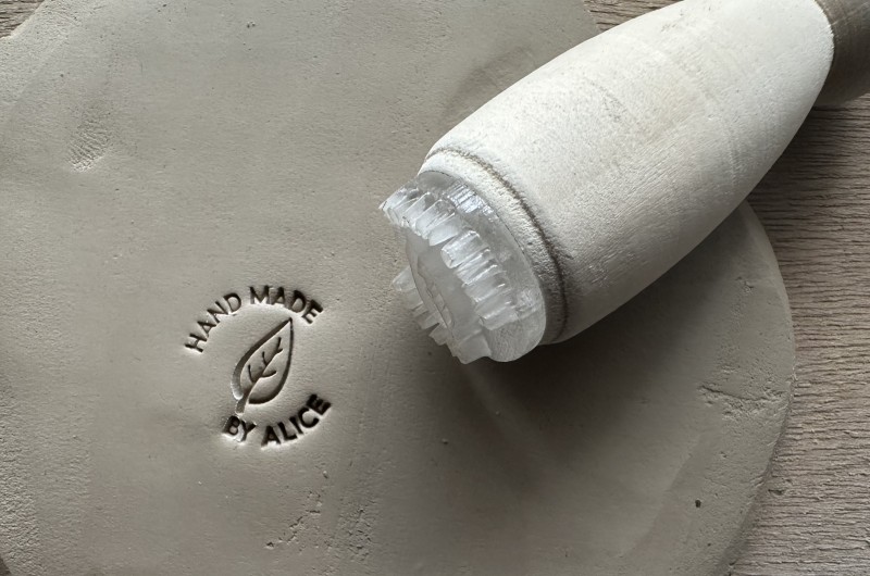 Tampon Signature pour poterie - Feuille