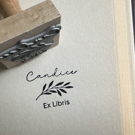 Tampon Ex Libris branche avec prénom