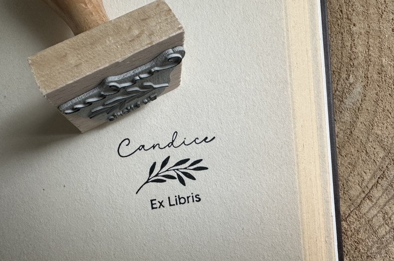 Tampon Ex Libris branche avec prénom