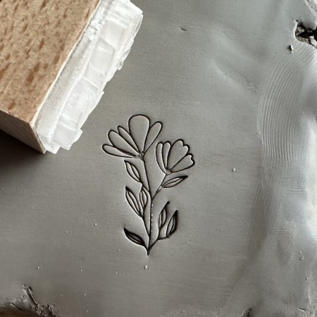 Tampon poterie - Fleurs sauvages