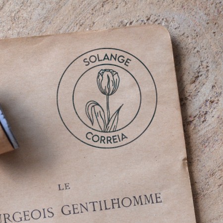 Tampon Ex Libris Tulipe