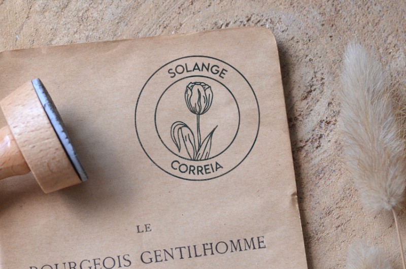 Tampon Ex Libris Tulipe
