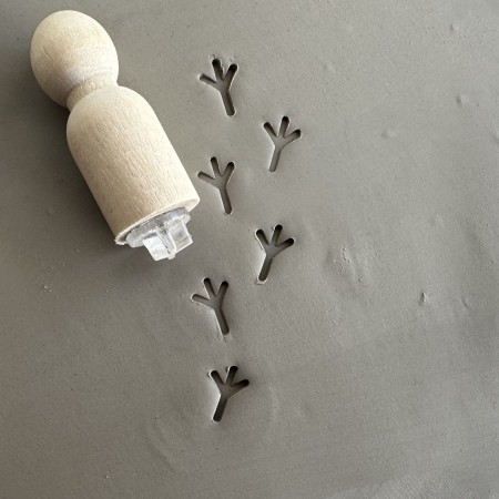 Tampon poterie patte d'oiseau