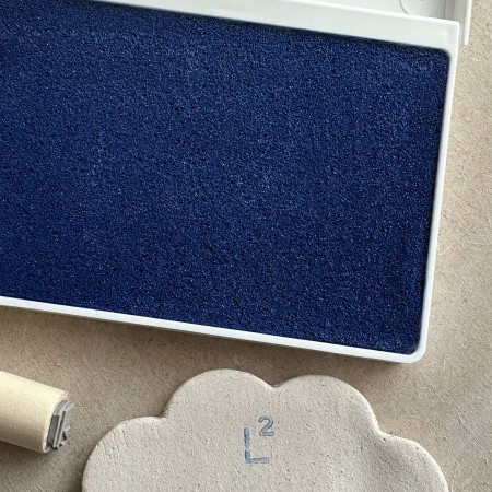 Encreur pour céramique Potter's Pad. Résistant haute température Bleu