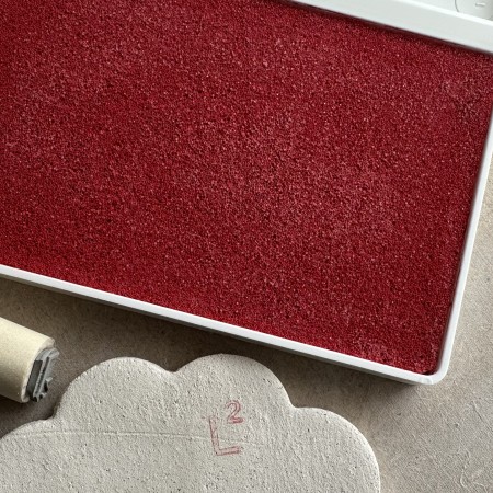 Encreur pour céramique Potter's Pad. Résistant haute température Rouge