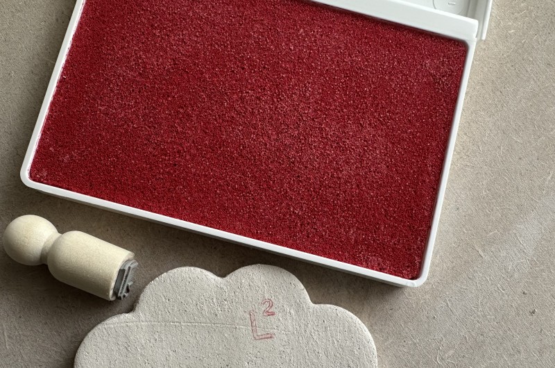 Encreur pour céramique Potter's Pad. Résistant haute température Rouge