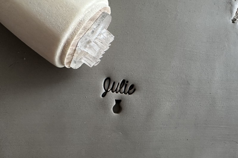 Tampon Signature pour poterie Prénom et Jarre