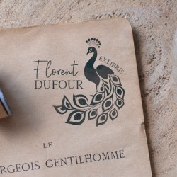 Tampon Ex Libris Paon