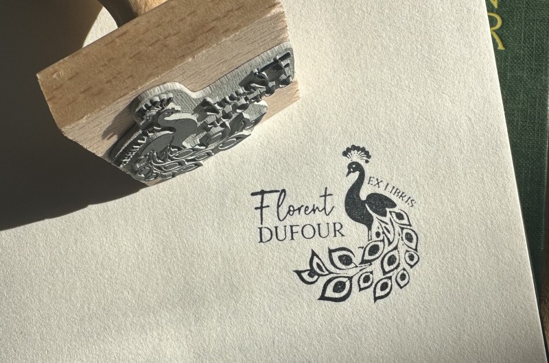 Tampon Ex Libris Paon