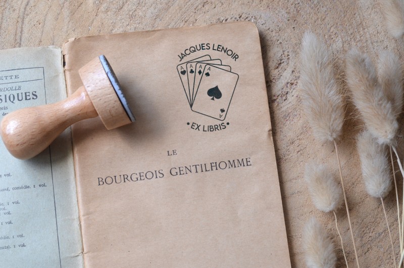 Tampon Ex Libris Cartes à jouer
