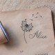 Tampon Dandelion Pissenlit avec prénom personnalisé