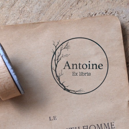 Tampon Ex Libris Branche d'arbre