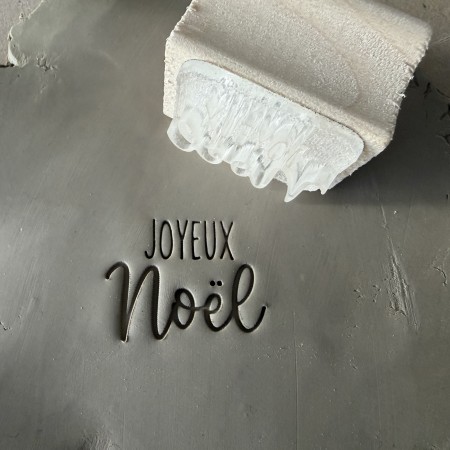 Tampon poterie - Joyeux Noël
