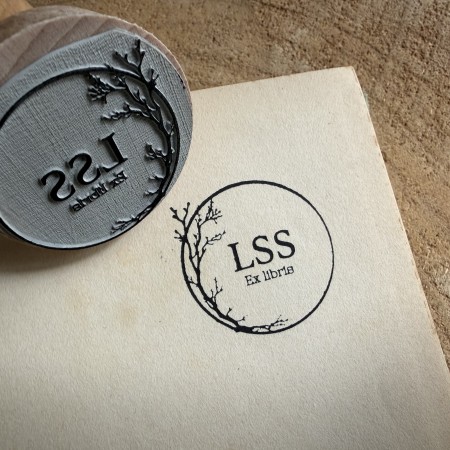 Tampon Ex Libris Branche d'arbre