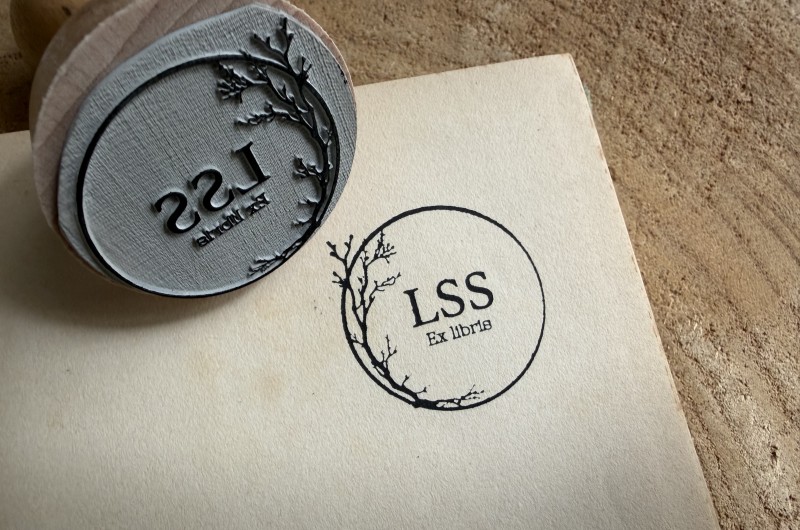 Tampon Ex Libris Branche d'arbre