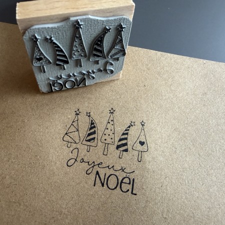 Tampon Joyeux Noël Sapins