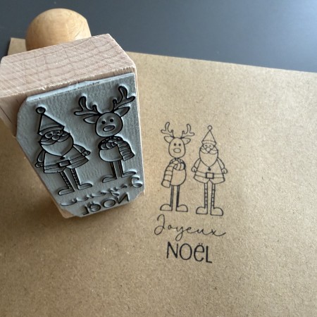 Tampon Renne et Père Noël