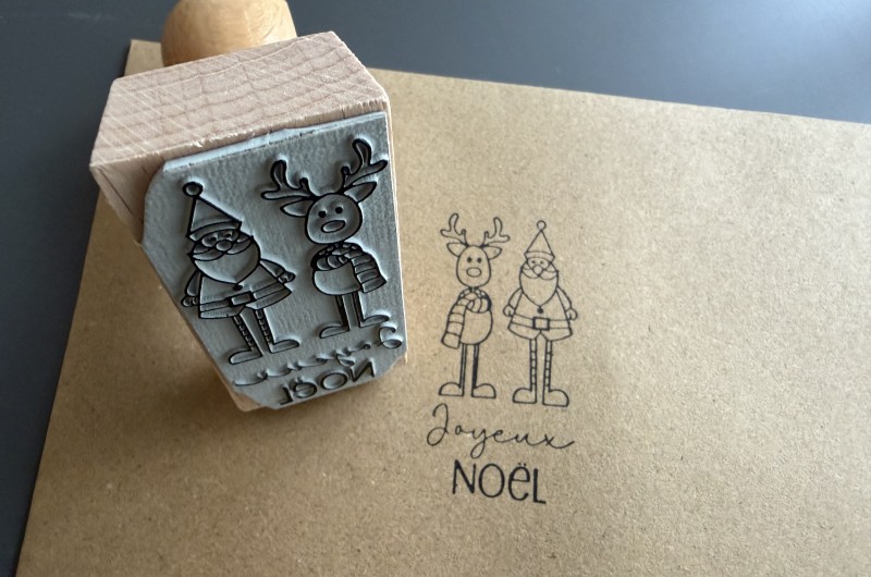 Tampon Renne et Père Noël