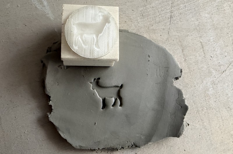 Tampon poterie Chèvre