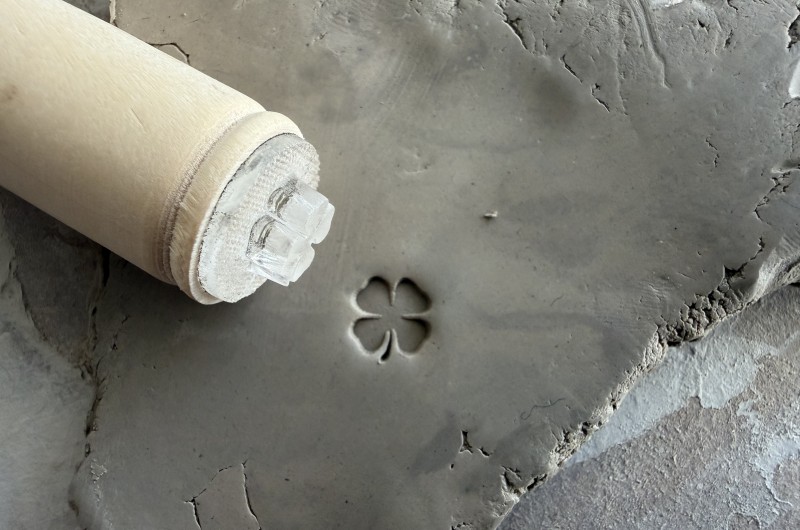 Tampon poterie - Trèfle