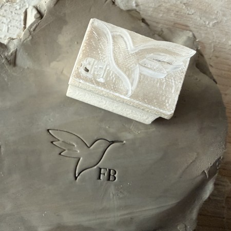 Tampon poterie - Colibri personnalisé
