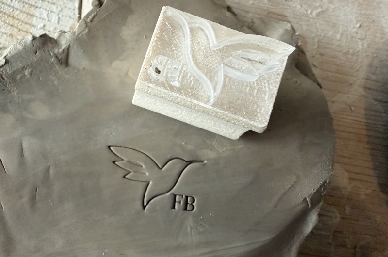 Tampon poterie - Colibri personnalisé