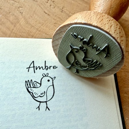 Tampon Oiseau personnalisé
