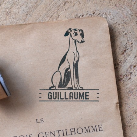 Tampon Chien personnalisé - Lévrier