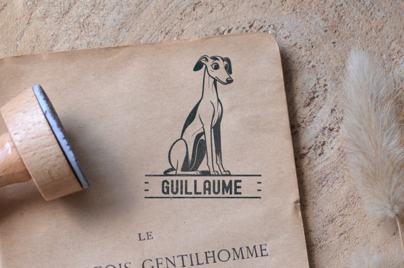 Tampon Chien personnalisé - Lévrier
