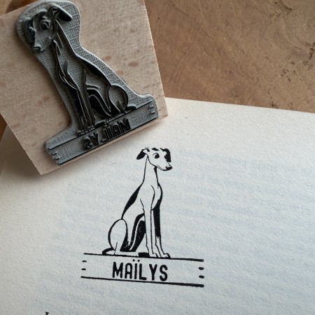 Tampon Chien personnalisé - Lévrier