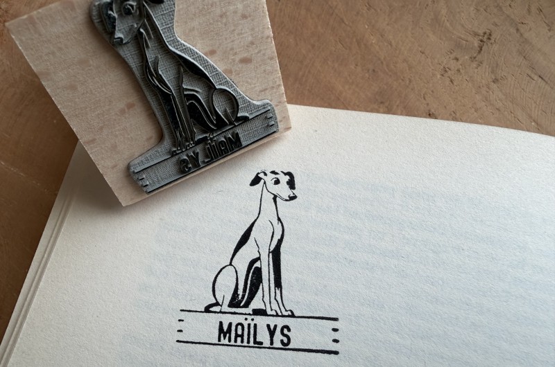 Tampon Chien personnalisé - Lévrier