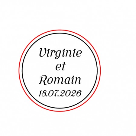 Tampon Céramique Mariage cercle