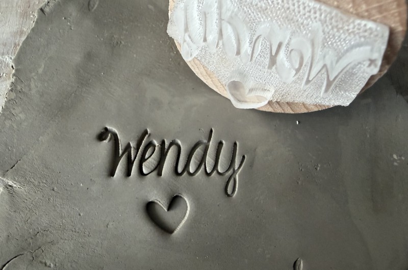 Tampon Signature pour céramique - Coeur