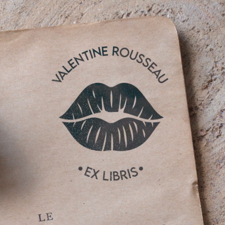 Tampon Ex Libris Lèvres bisou