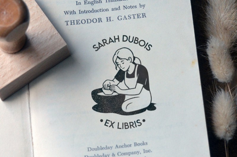 Tampon Ex Libris Potière