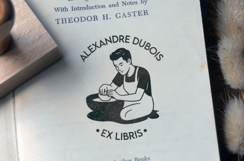 Tampon Ex Libris Potier céramiste