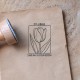 Tampon Ex Libris Tulipe personnalisé