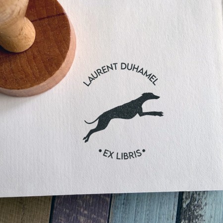 Tampon Chien personnalisé - Lévrier V2