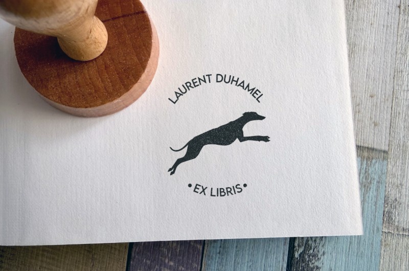 Tampon Chien personnalisé - Lévrier V2