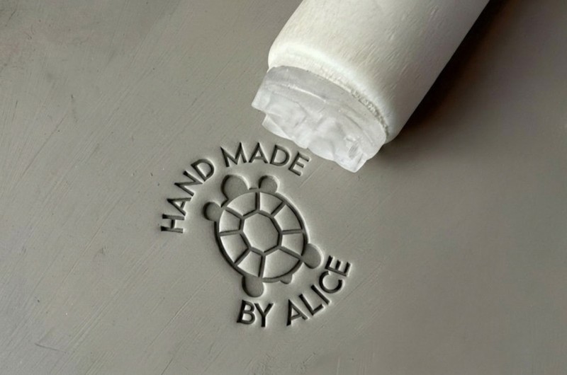 Tampon Signature pour poterie - Tortue Terrestre