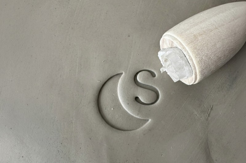 Tampon Signature pour céramique Lune et initiale