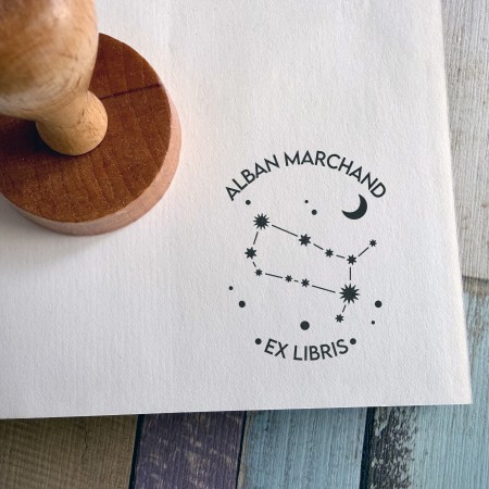Tampon Ex Libris Zodiaque Astrologie