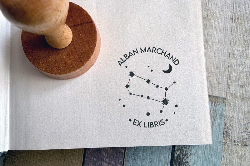 Tampon Ex Libris Zodiaque Astrologie