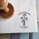 Tampon Ex Libris Coquelicot personnalisé