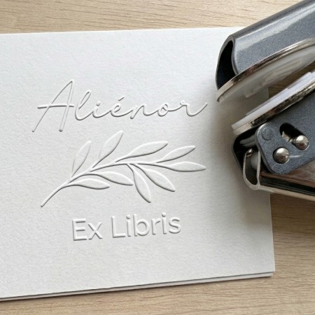 Pince à gaufrer Ex libris Branche personnalisée