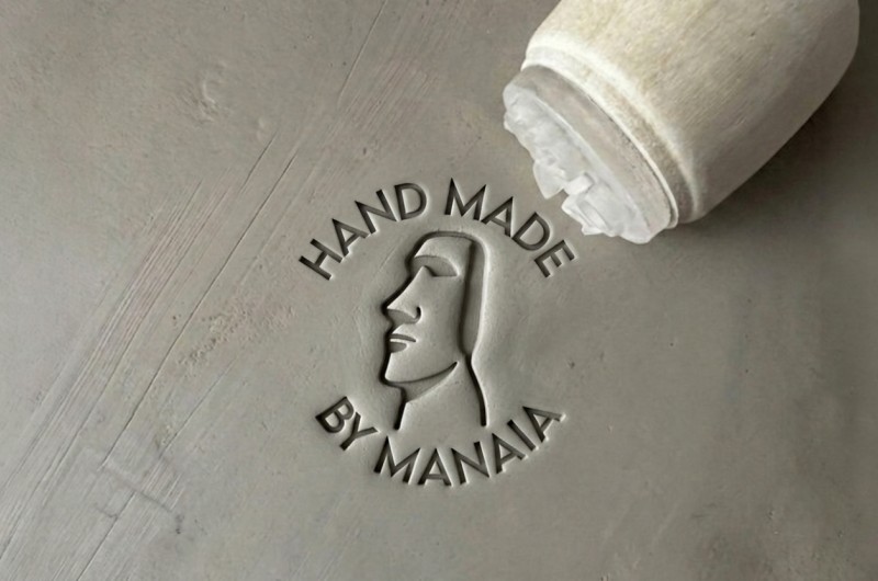 Tampon Signature pour poterie Moai île de Pâques