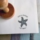Tampon Ex Libris Étoile de mer pour livres personnalisés